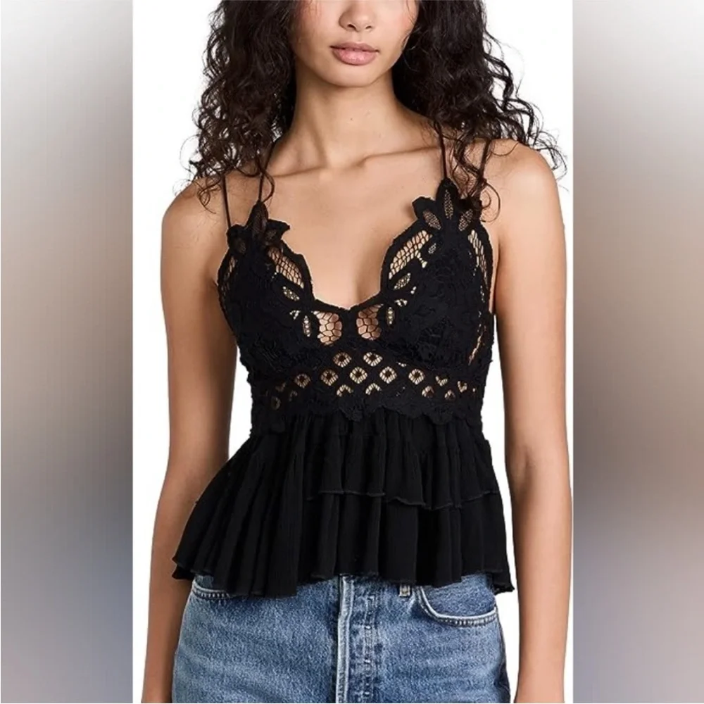 Free People Women's Adella Cami
Tank Top in Black Sz XS - Picture 1 of 7
